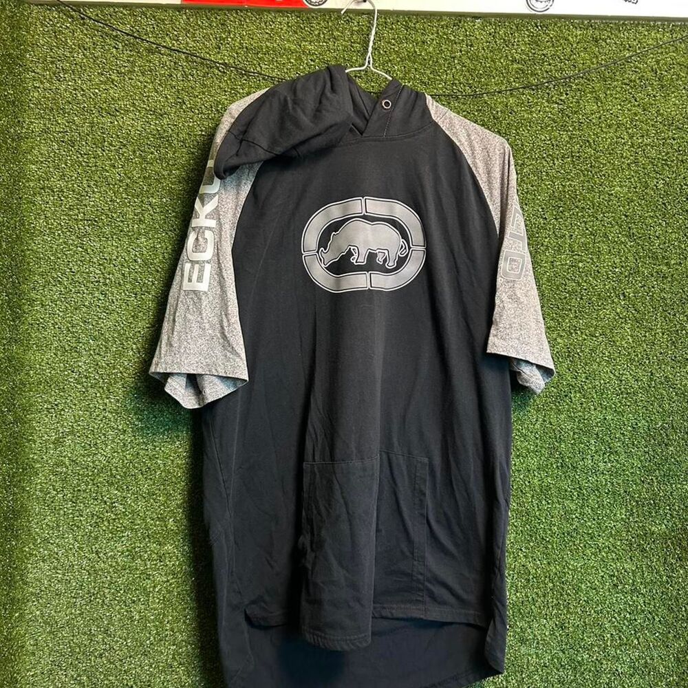 Ecko-unltd Men's Black and Grey Hoodie